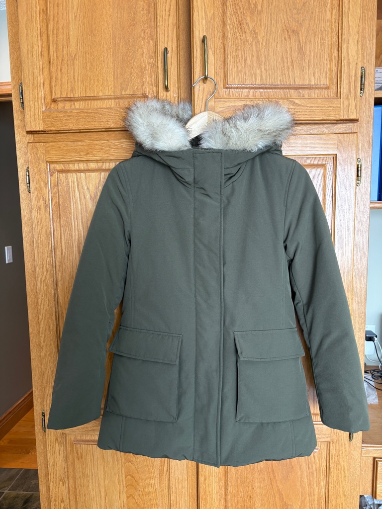 Uniqlo Olive Green Down Parka Xs